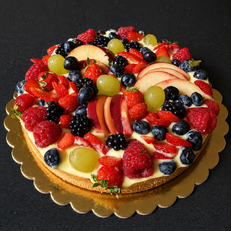 Crostata crema e frutta fresca assortita